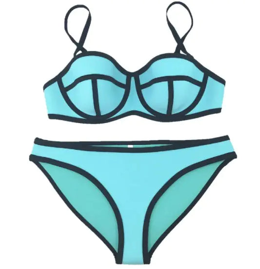 New Style Neoprene Screened Bikini Swimwear